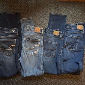 American Eagle Outfitters Womens Skinny Jeans - Assorted Blue Denim Washes